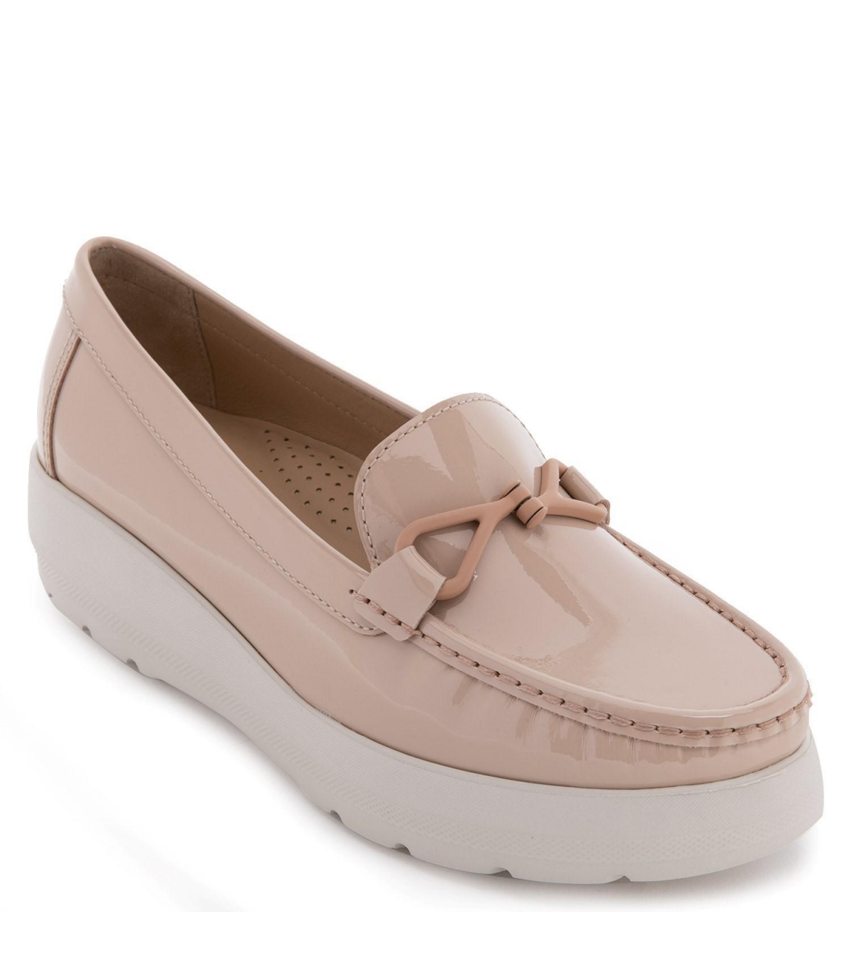 Mocasin Locanda Mujer Terraplen Medio Cuero Nude Gacel Colores