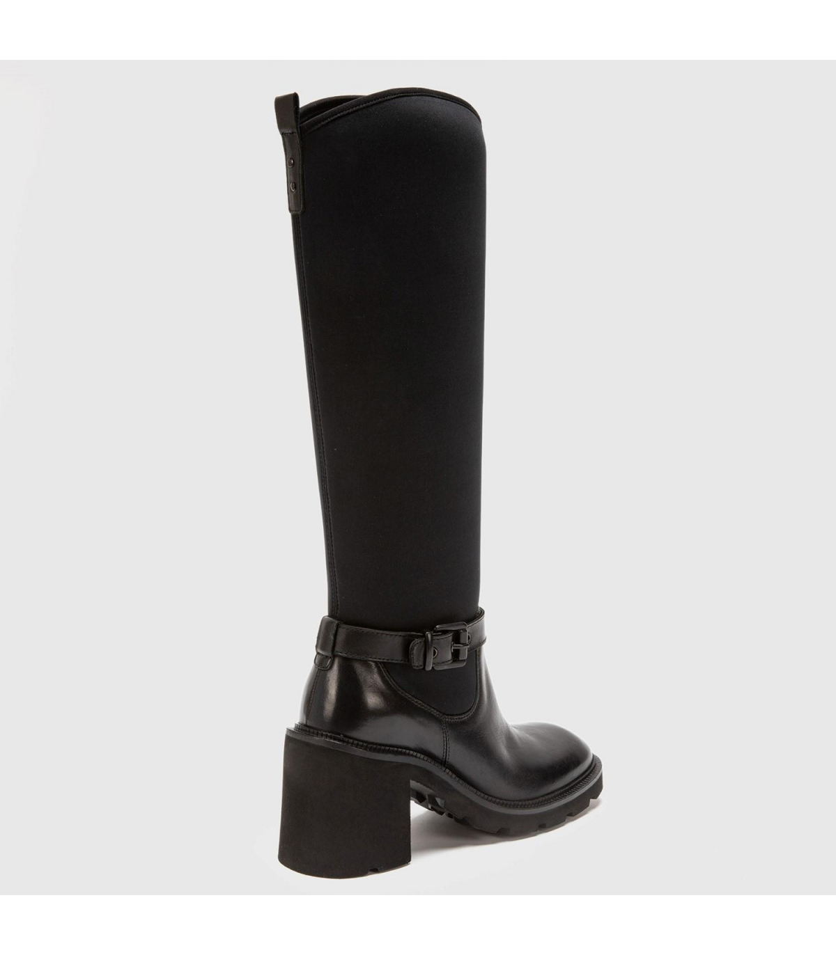 Bota Maca Mujer Taco Alto Cuero Negro Gacel 0658622 Colores negro