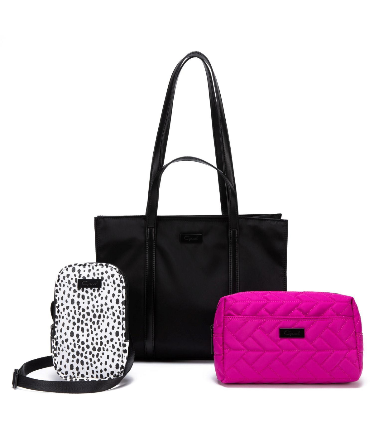 Cartera Shoping bag de cuero negro