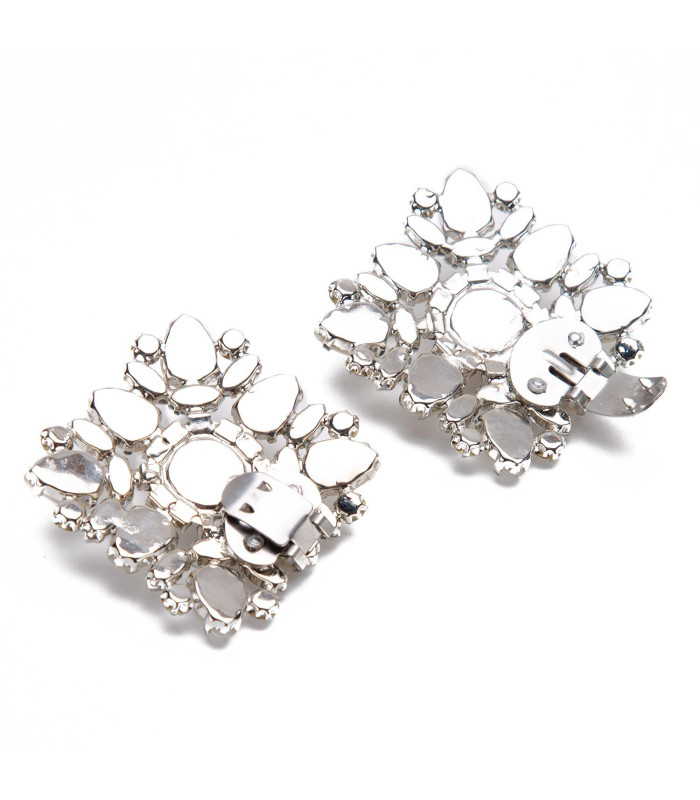 Promocional - Par Broche Strass - Plateado