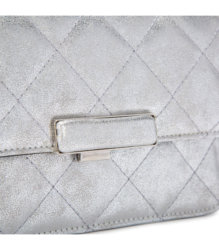 Cartera - Retro con Tapa - Plateado