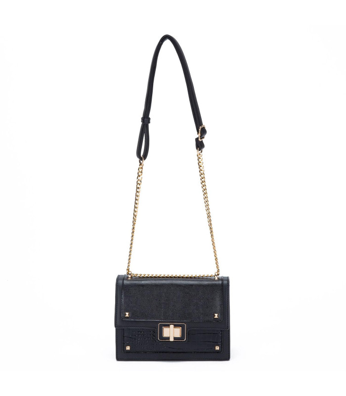 Cartera - Retro con Tapa Grande - Negro