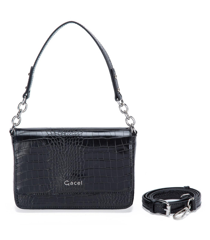 Cartera - Retro con Tapa Grande - Negro