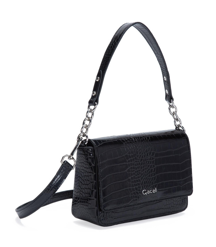 Cartera - Retro con Tapa Grande - Negro