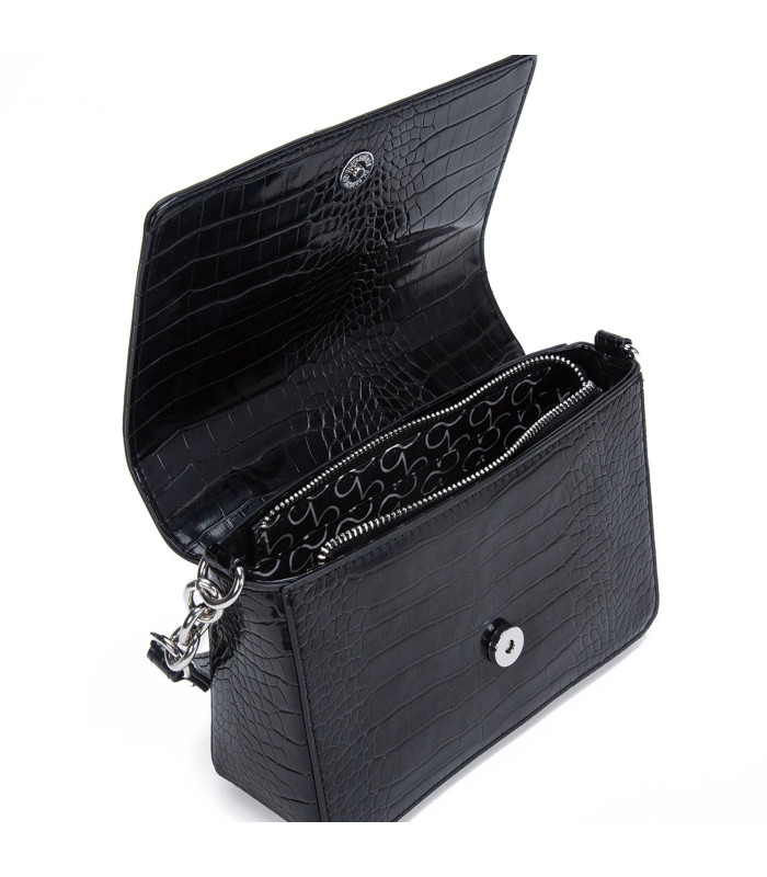 Cartera - Retro con Tapa Grande - Negro